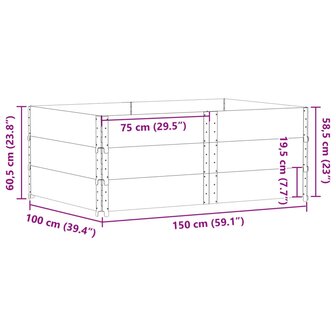 Palletopzetranden 3 st 150x100 cm massief grenenhout 7