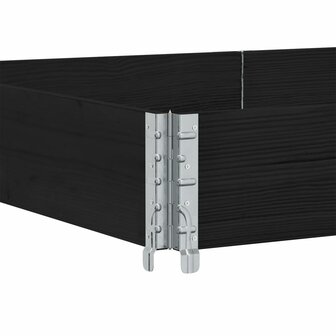 Palletopzetranden 3 st 150x100 cm massief grenenhout zwart 5