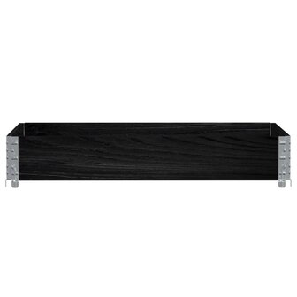 Palletopzetrand 120x80 cm massief grenenhout zwart 3