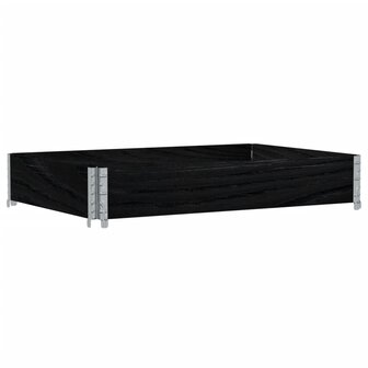 Palletopzetrand 120x80 cm massief grenenhout zwart 5