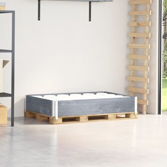 Palletopzetrand 120x80 cm massief grenenhout grijs 1