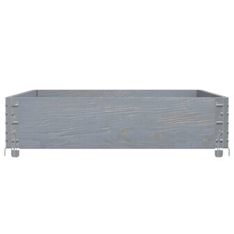 Palletopzetrand 120x80 cm massief grenenhout grijs 4