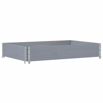 Palletopzetrand 120x80 cm massief grenenhout grijs 5