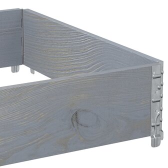 Palletopzetrand 120x80 cm massief grenenhout grijs 7