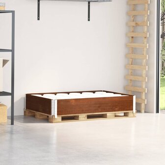 Palletopzetrand 120x80 cm massief grenenhout bruin 1