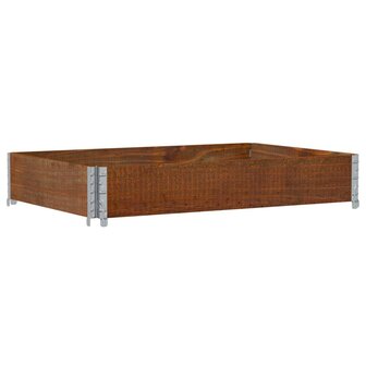 Palletopzetrand 120x80 cm massief grenenhout bruin 2