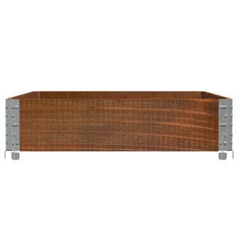 Palletopzetrand 120x80 cm massief grenenhout bruin 4