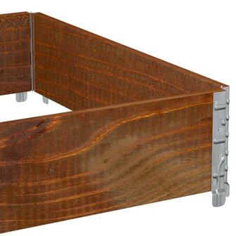 Palletopzetrand 120x80 cm massief grenenhout bruin 7
