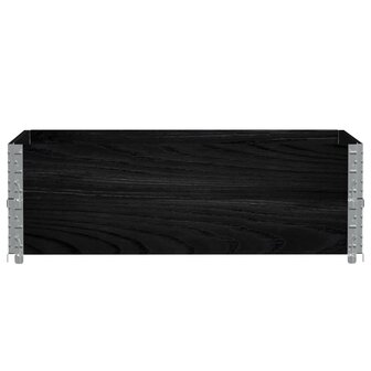 Palletopzetranden 2 st 120x80 cm massief grenenhout zwart 3