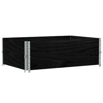 Palletopzetranden 2 st 120x80 cm massief grenenhout zwart 5