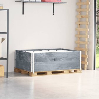 Palletopzetranden 2 st 120x80 cm massief grenenhout grijs 1