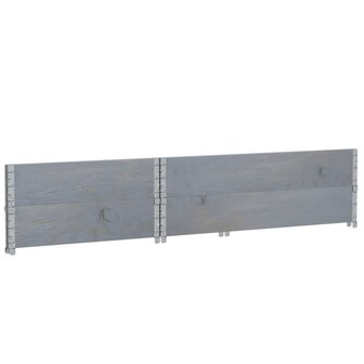 Palletopzetranden 2 st 120x80 cm massief grenenhout grijs 6