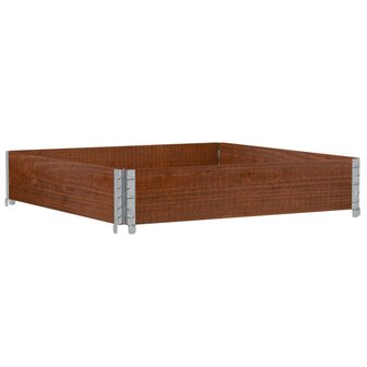 Palletopzetrand 100x100 cm massief grenenhout bruin 2