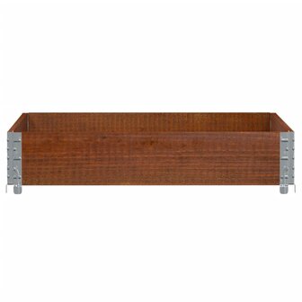 Palletopzetrand 100x100 cm massief grenenhout bruin 3