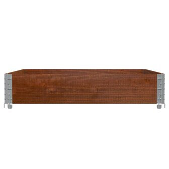 Palletopzetrand 100x100 cm massief grenenhout bruin 4