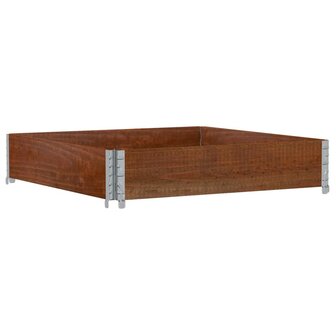 Palletopzetrand 100x100 cm massief grenenhout bruin 5