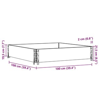 Palletopzetrand 100x100 cm massief grenenhout bruin 8