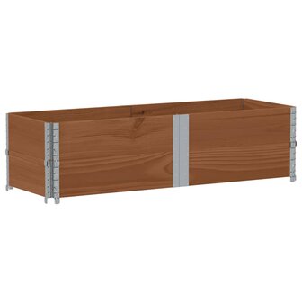 Palletopzetranden 2 st 150x50 cm massief grenenhout bruin 2