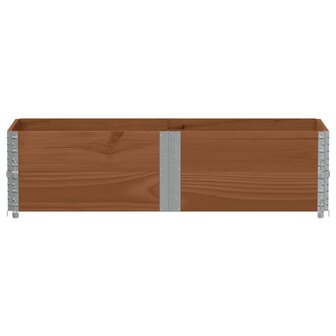 Palletopzetranden 2 st 150x50 cm massief grenenhout bruin 3