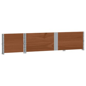 Palletopzetranden 2 st 150x50 cm massief grenenhout bruin 4