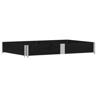 Palletopzetrand 150x100 cm massief grenenhout zwart 2