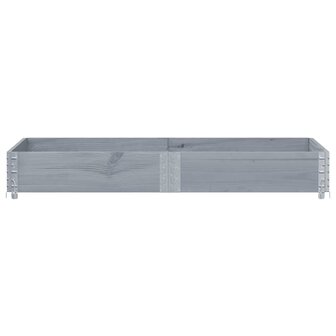 Palletopzetrand 150x100 cm massief grenenhout grijs 3