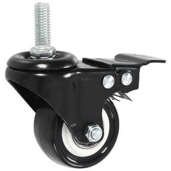 Zwenkwielen 8 st met remmen 50 mm 3