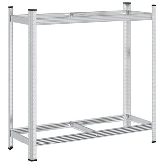 Bandenrek 2-laags 110x40x109 cm staal zilverkleurig 2
