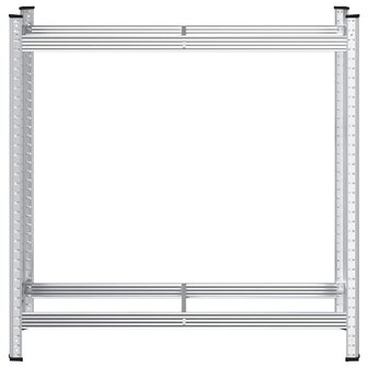Bandenrek 2-laags 110x40x109 cm staal zilverkleurig 4