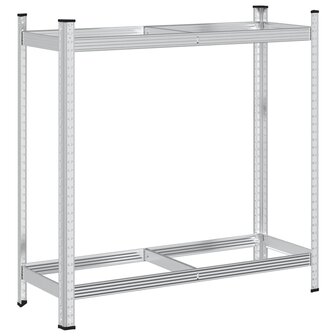 Bandenrek 2-laags 110x40x109 cm staal zilverkleurig 6