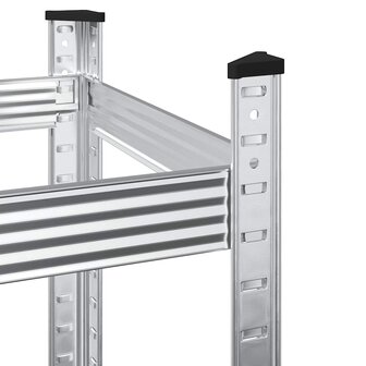 Bandenrek 2-laags 110x40x109 cm staal zilverkleurig 8