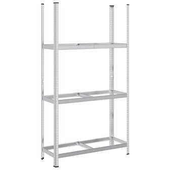 Bandenrek 3-laags 110x40x200 cm staal zilverkleurig 2