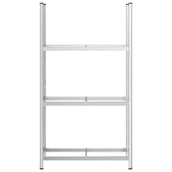 Bandenrek 3-laags 110x40x200 cm staal zilverkleurig 4