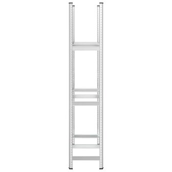 Bandenrek 3-laags 110x40x200 cm staal zilverkleurig 5
