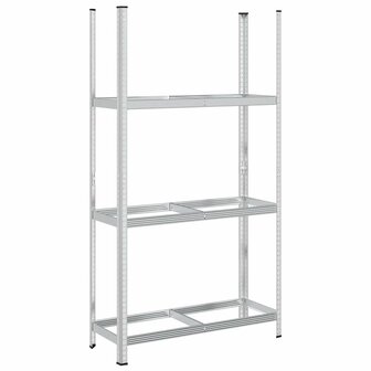 Bandenrek 3-laags 110x40x200 cm staal zilverkleurig 6