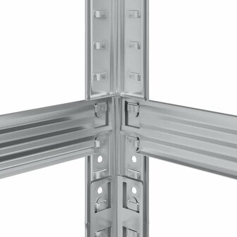 Bandenrek 3-laags 110x40x200 cm staal zilverkleurig 9