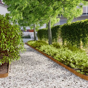 Gazonranden 10 stuks 10x103 cm flexibel cortenstaal 1