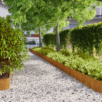 Gazonranden 10 stuks 20x103 cm flexibel cortenstaal 1