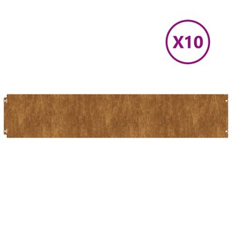 Gazonranden 10 stuks 20x103 cm flexibel cortenstaal 2