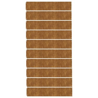 Gazonranden 10 stuks 20x103 cm flexibel cortenstaal 4