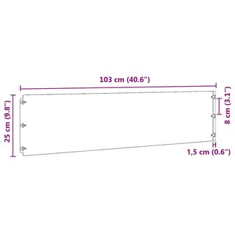 Gazonranden 10 st 25x103 cm koudgewalst staal wit 9