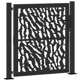 Poort met sporenontwerp 105x106 cm staal zwart 2