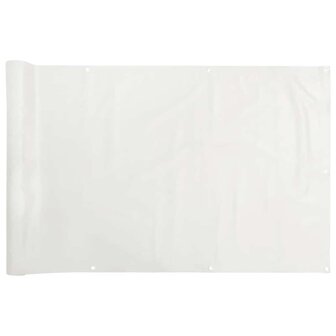 Balkonscherm 1000x75 cm PVC wit 2