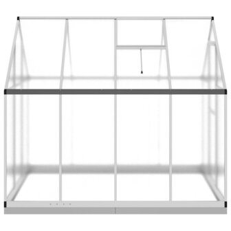 Tuinkas met basisframe 224x169x202 cm aluminium zilverkleurig 4
