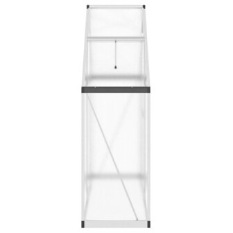Tuinkas met basisframe 169x58x195 cm aluminium zilverkleurig 4