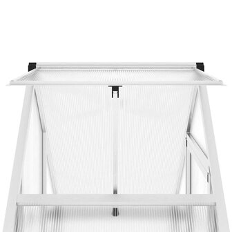 Tuinkas met basisframe 169x58x195 cm aluminium zilverkleurig 9