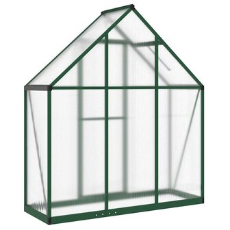 Tuinkas met basisframe 169x58x195 cm aluminium groen 5