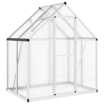 Tuinkas met basisframe 169x114x195 cm aluminium zilverkleurig 2