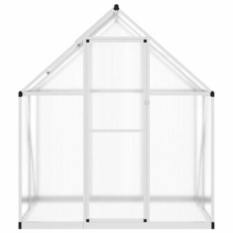 Tuinkas met basisframe 169x114x195 cm aluminium zilverkleurig 3
