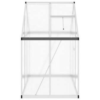 Tuinkas met basisframe 169x114x195 cm aluminium zilverkleurig 4